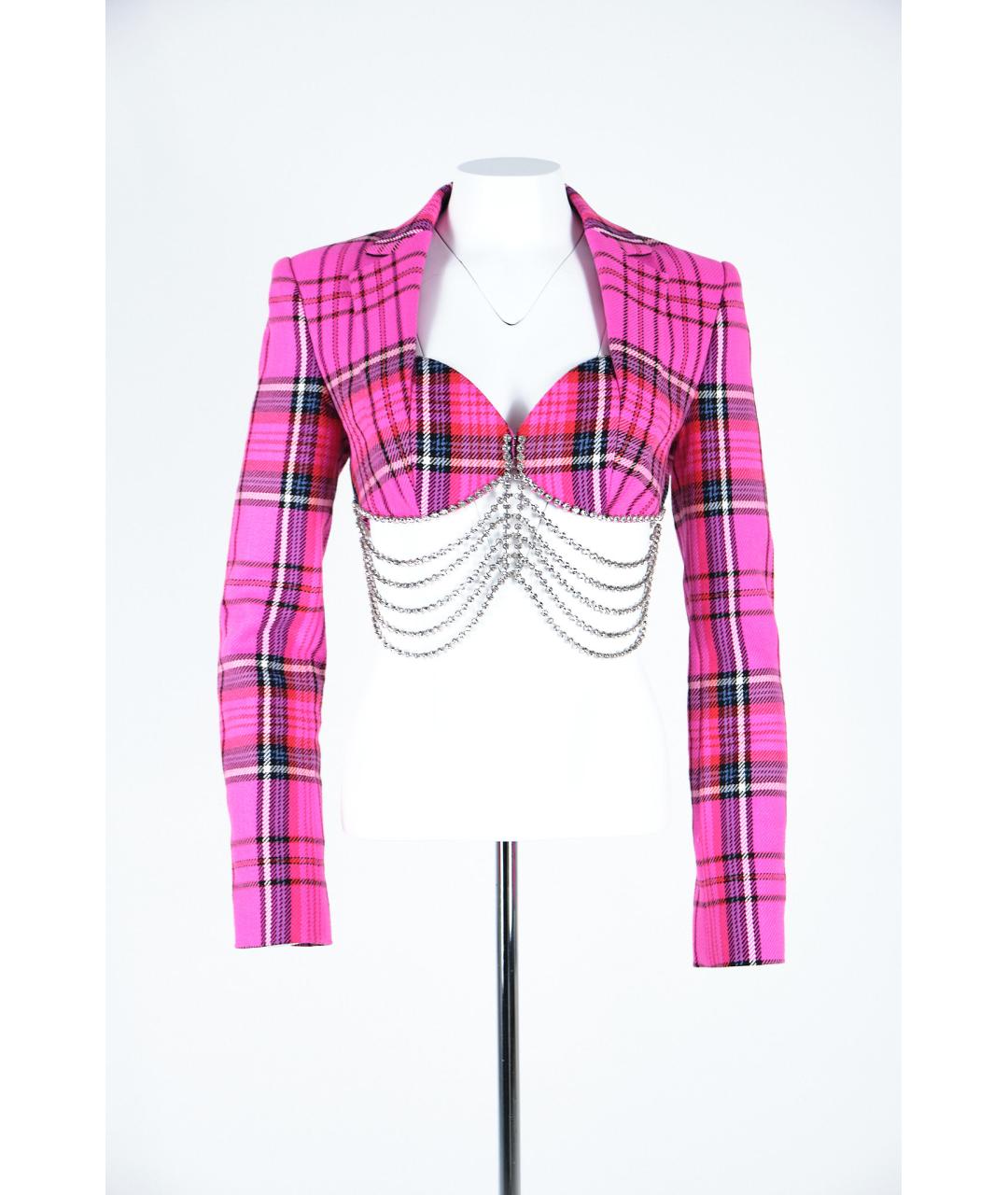 AREA Розовый хлопковый жакет/пиджак, фото 6