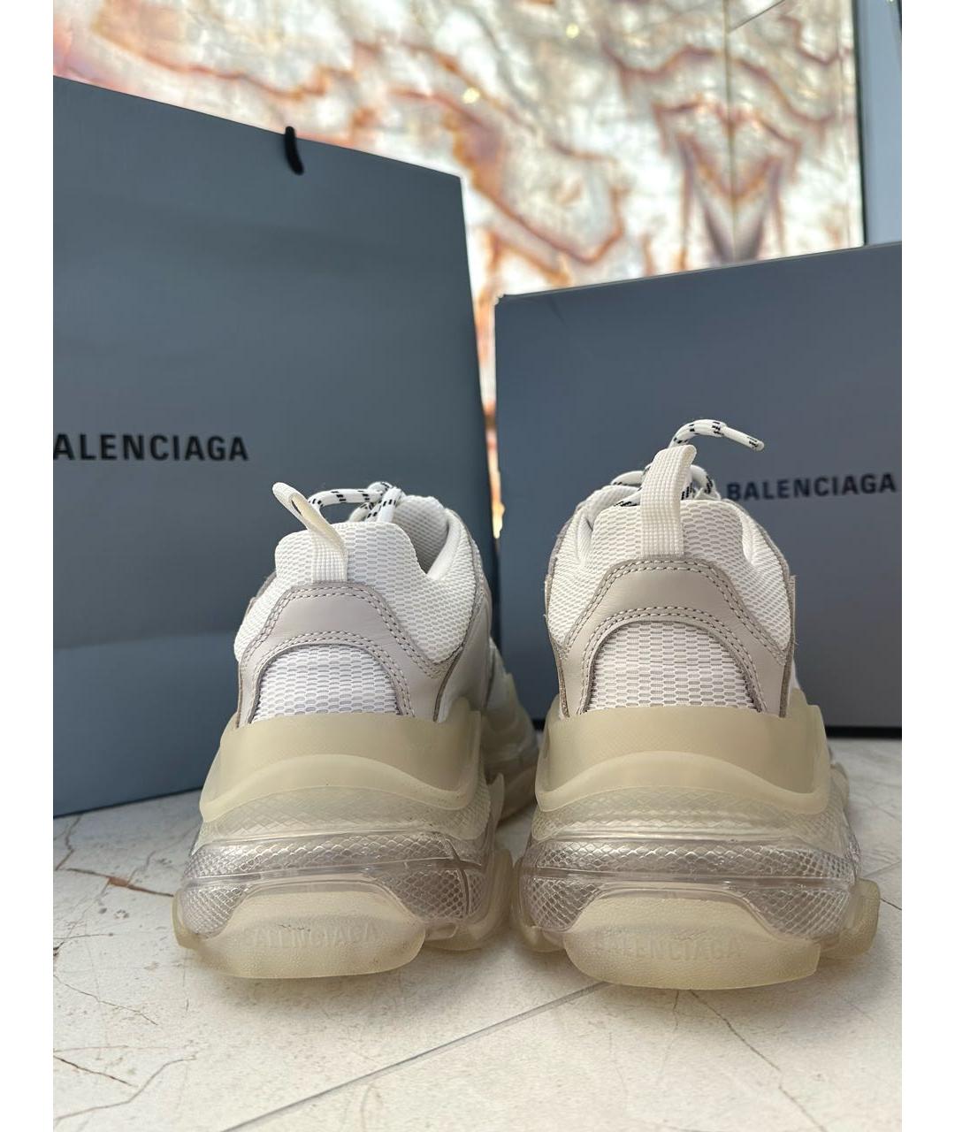 BALENCIAGA Белые текстильные кроссовки, фото 4