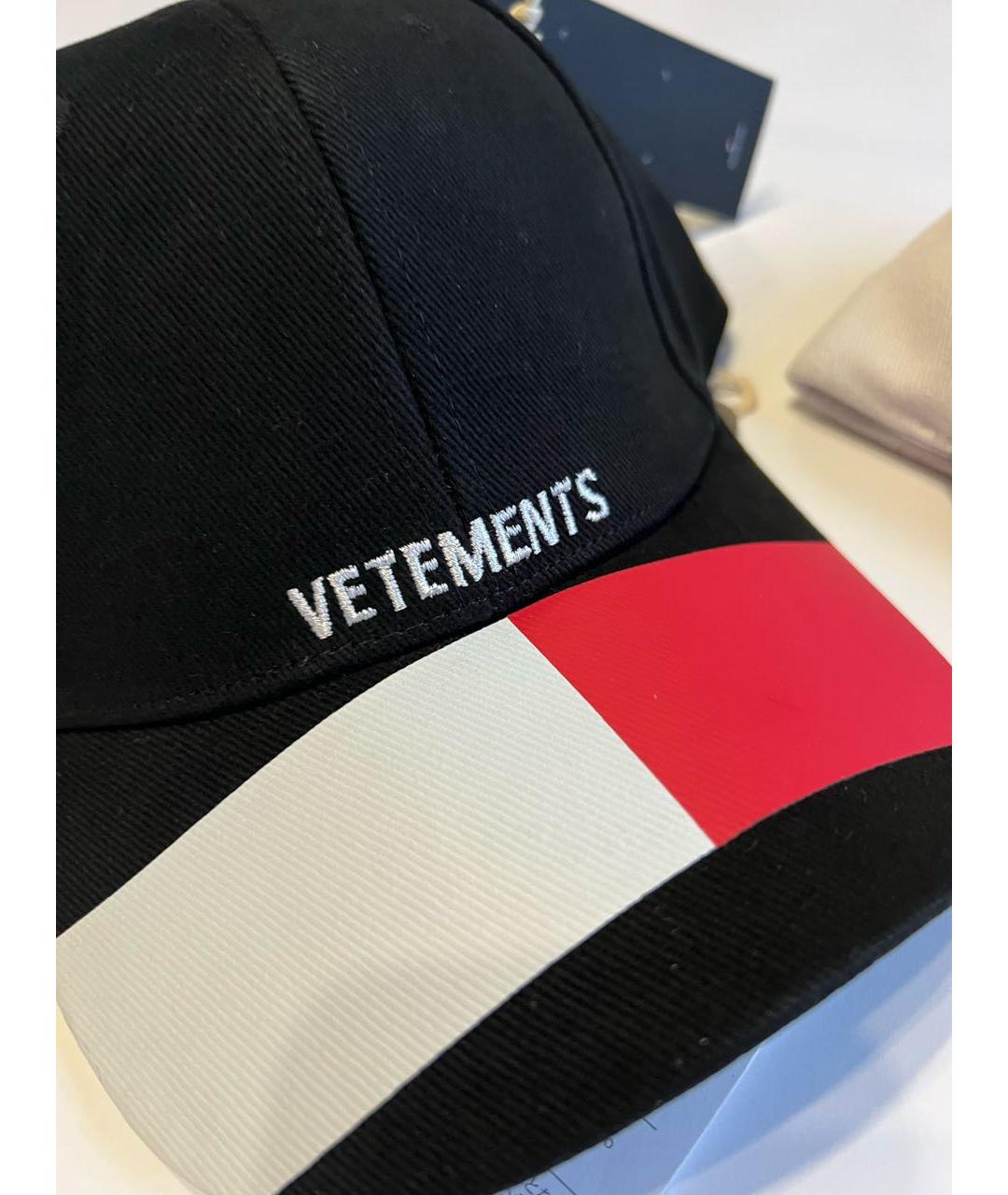 VETEMENTS Черная хлопковая кепка/бейсболка, фото 2