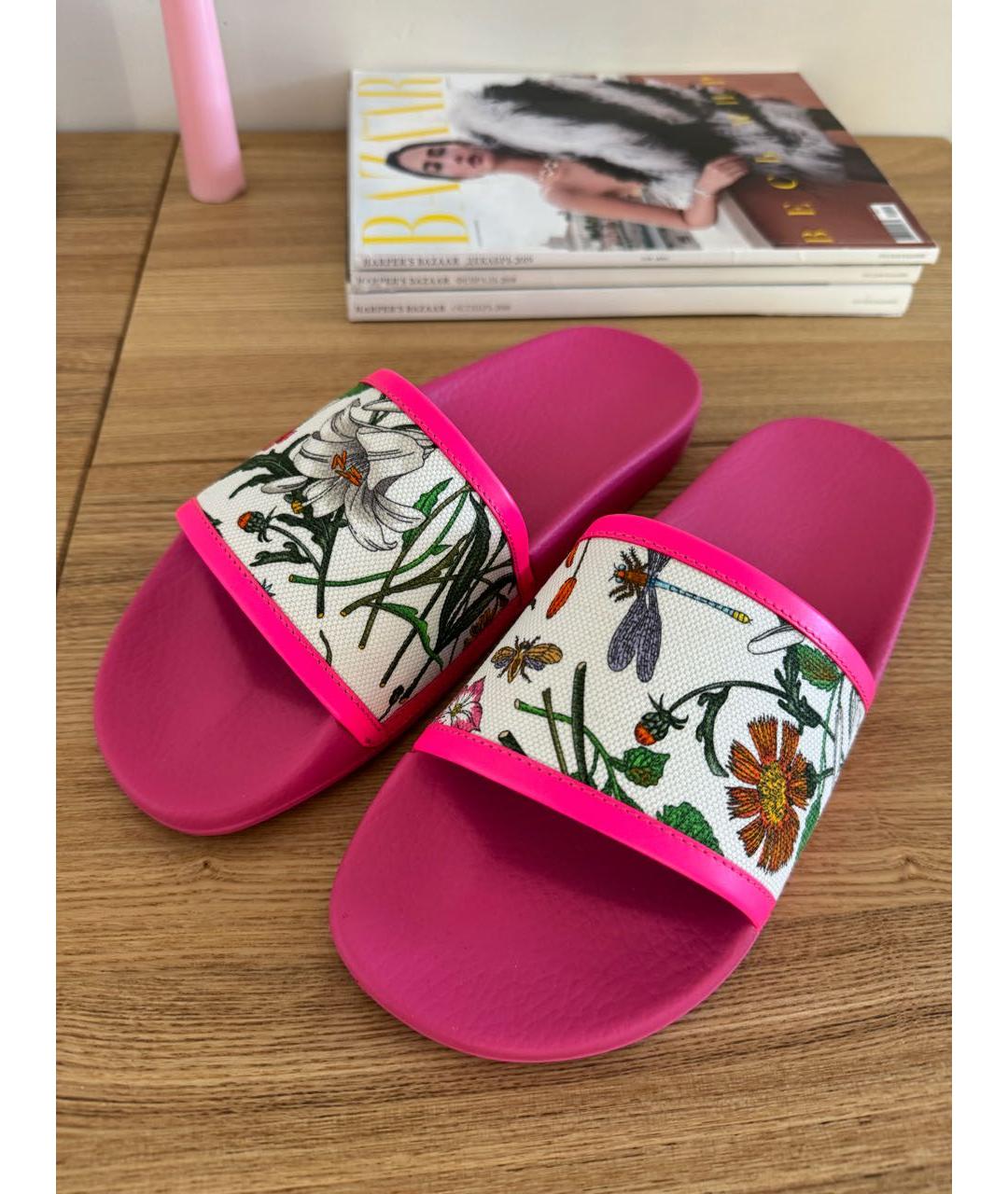 GUCCI Розовые шлепанцы, фото 3