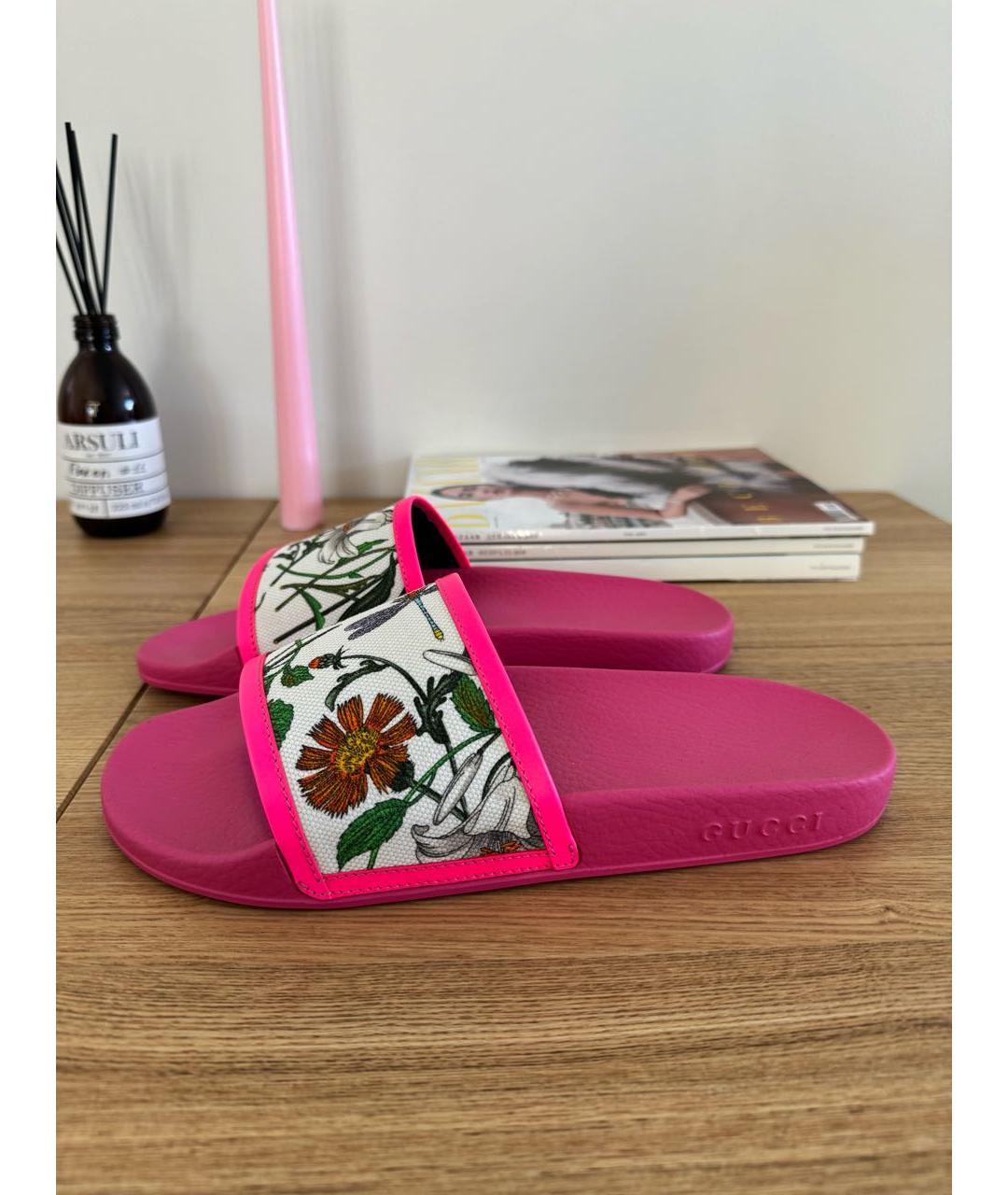 GUCCI Розовые шлепанцы, фото 6