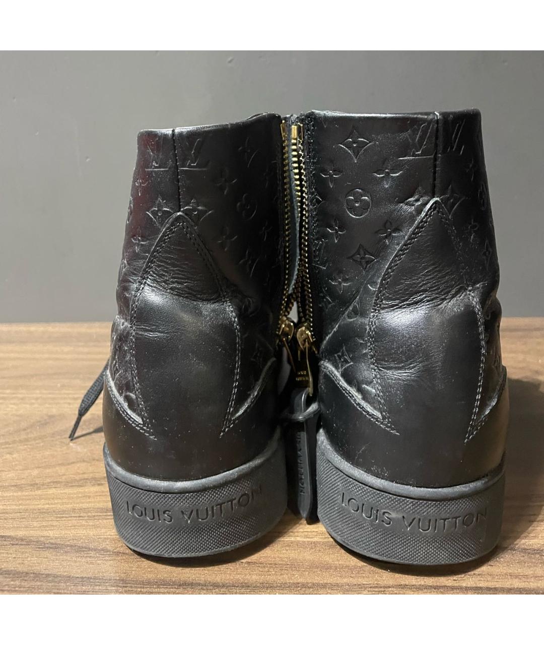 LOUIS VUITTON PRE-OWNED Черные кожаные кеды, фото 2