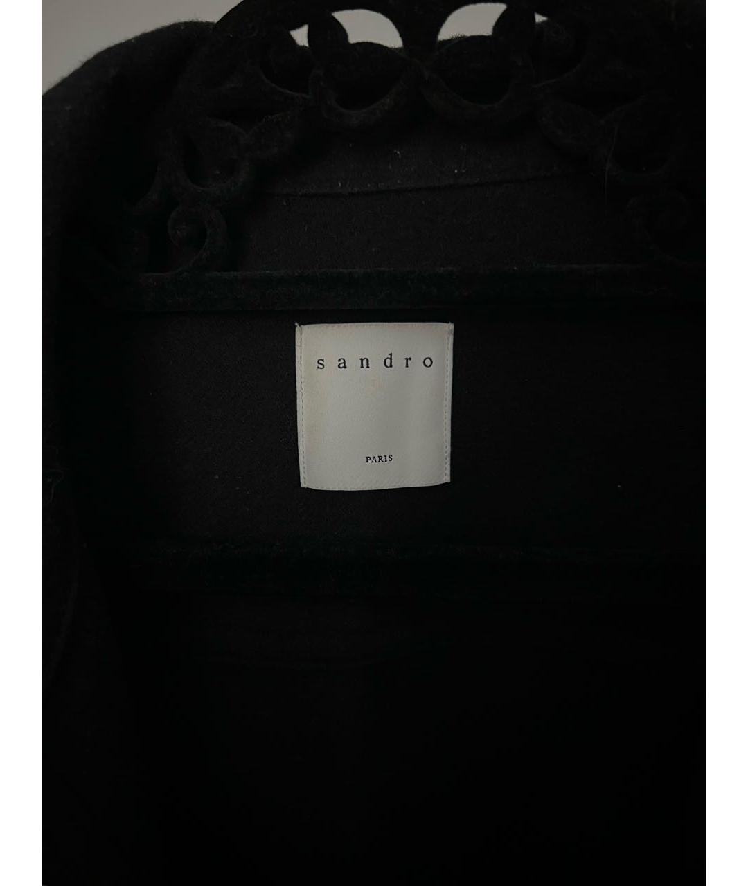 SANDRO Черная шерстяная куртка, фото 3