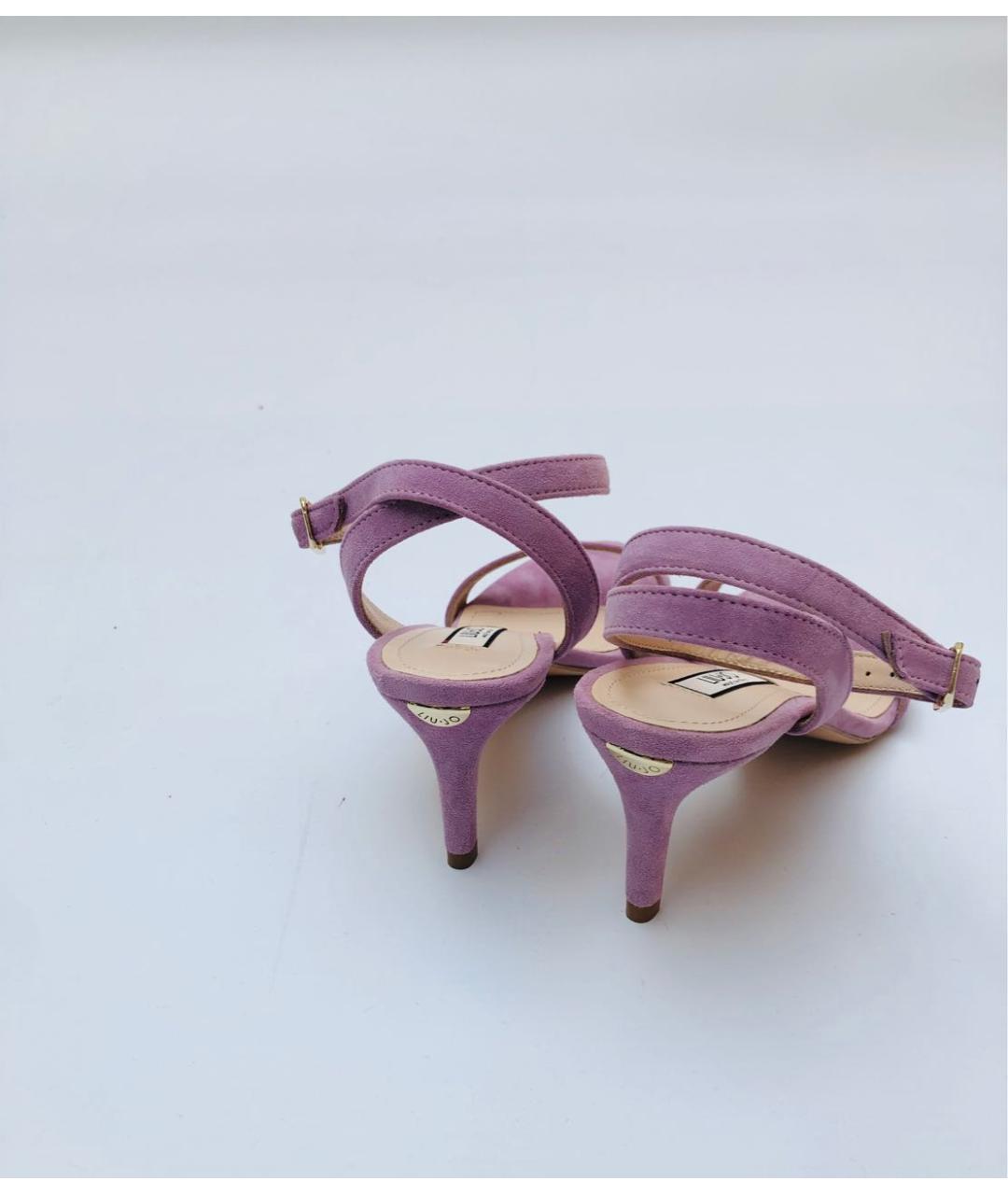 LIU JO Фиолетовые замшевые босоножки, фото 3