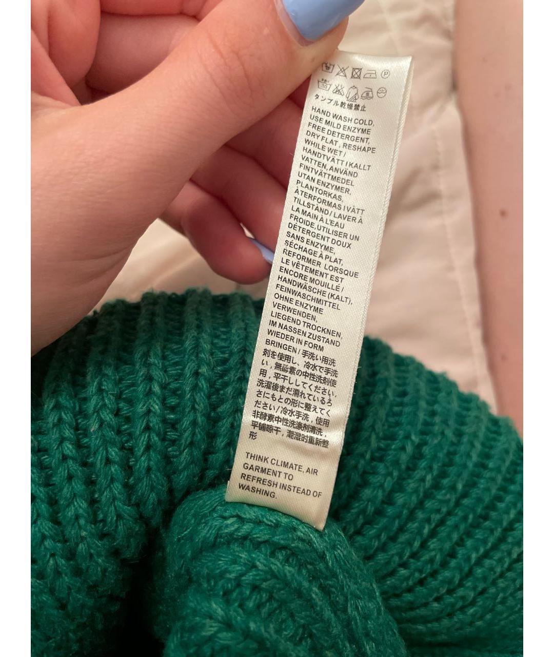 ACNE STUDIOS Зеленая шерстяная шапка, фото 4