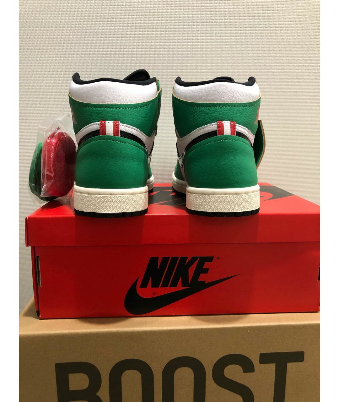 NIKE Зеленые кожаные кроссовки, фото 4