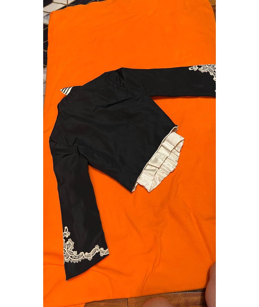 DOLCE&GABBANA Черный шелковый жакет/пиджак, фото 2