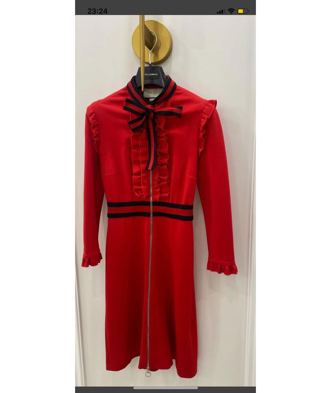 GUCCI Красное повседневное платье, фото 4