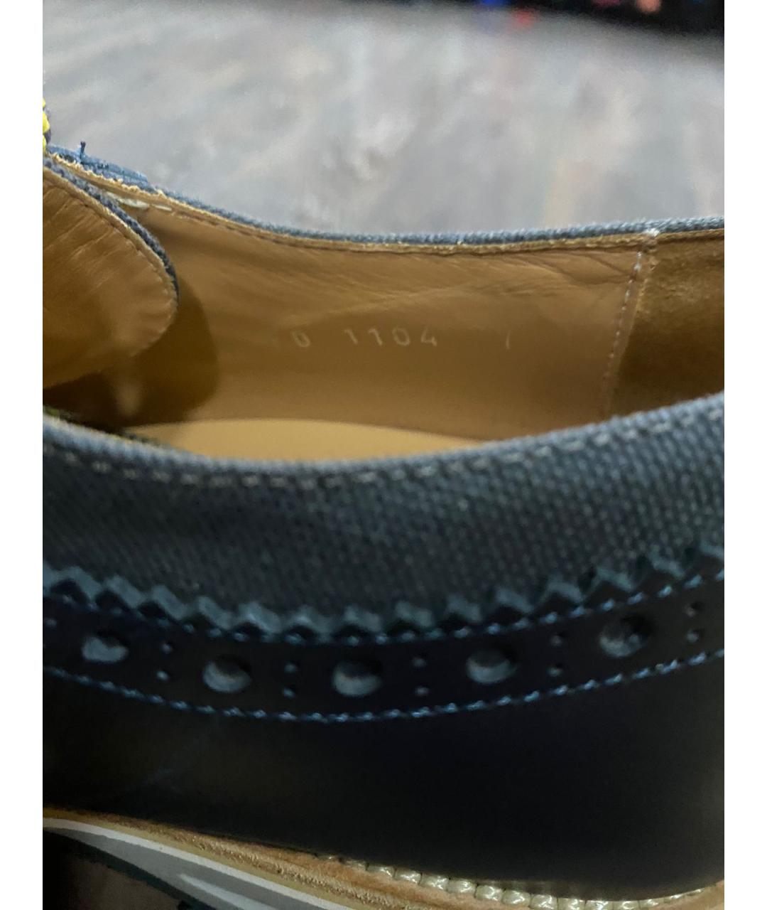 LOUIS VUITTON PRE-OWNED Темно-синие кожаные низкие ботинки, фото 6