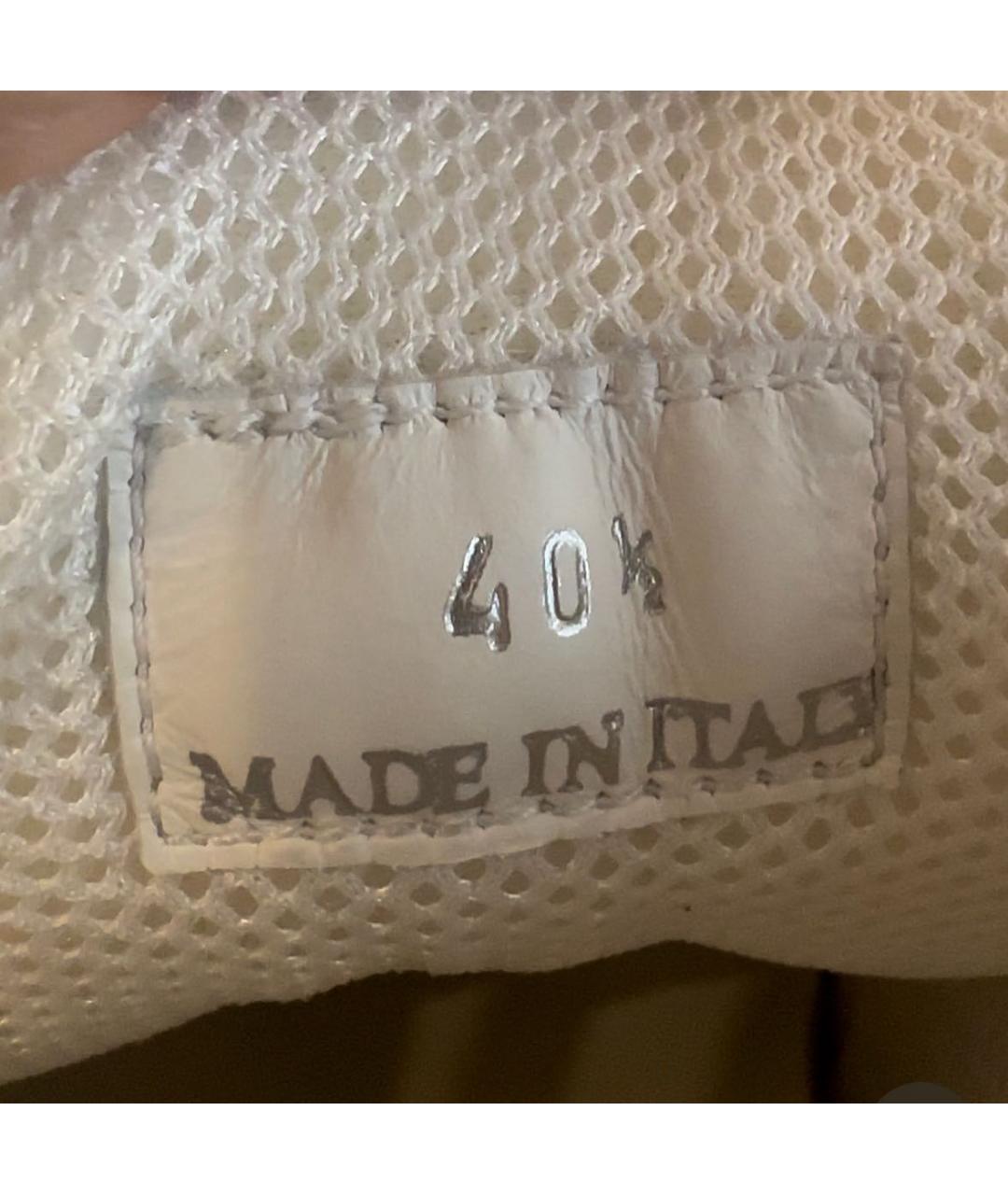 JIMMY CHOO Белые кожаные кроссовки, фото 6