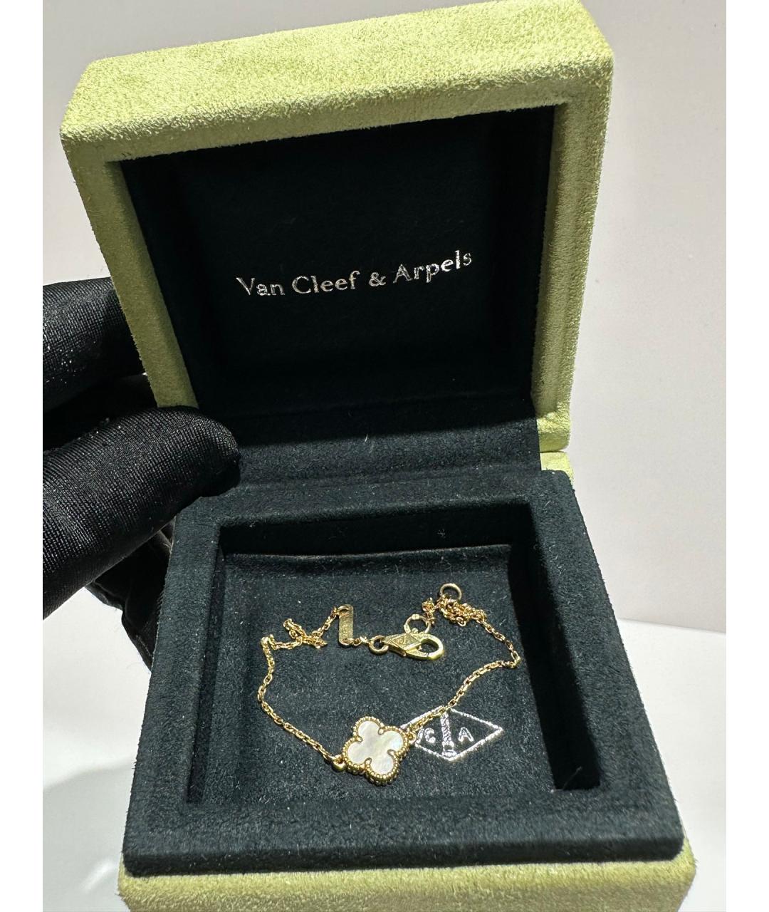 VAN CLEEF & ARPELS Белый браслет из желтого золота, фото 3