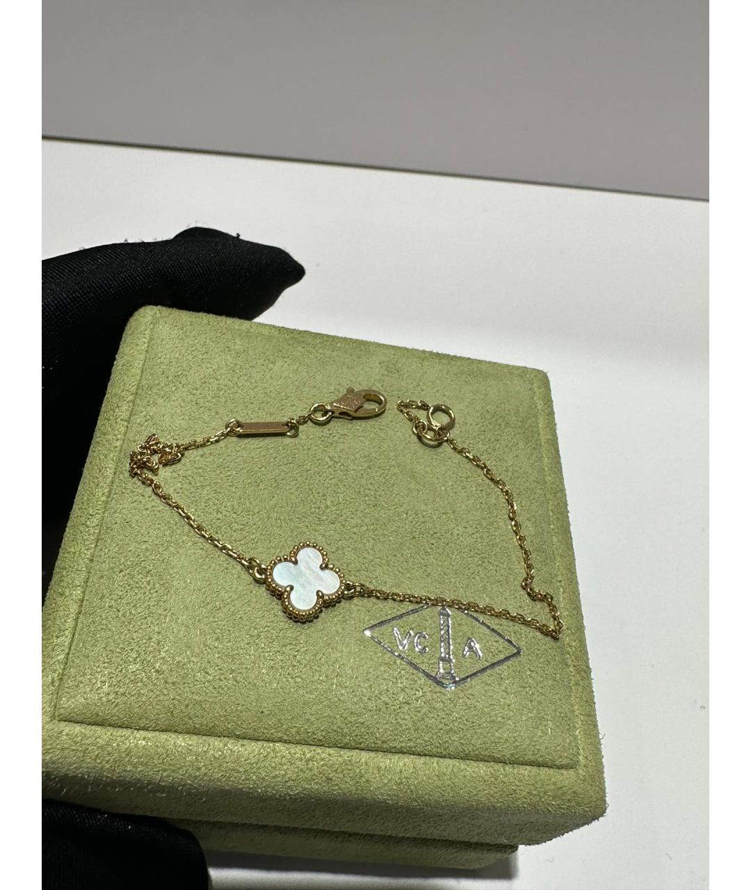 VAN CLEEF & ARPELS Белый браслет из желтого золота, фото 5