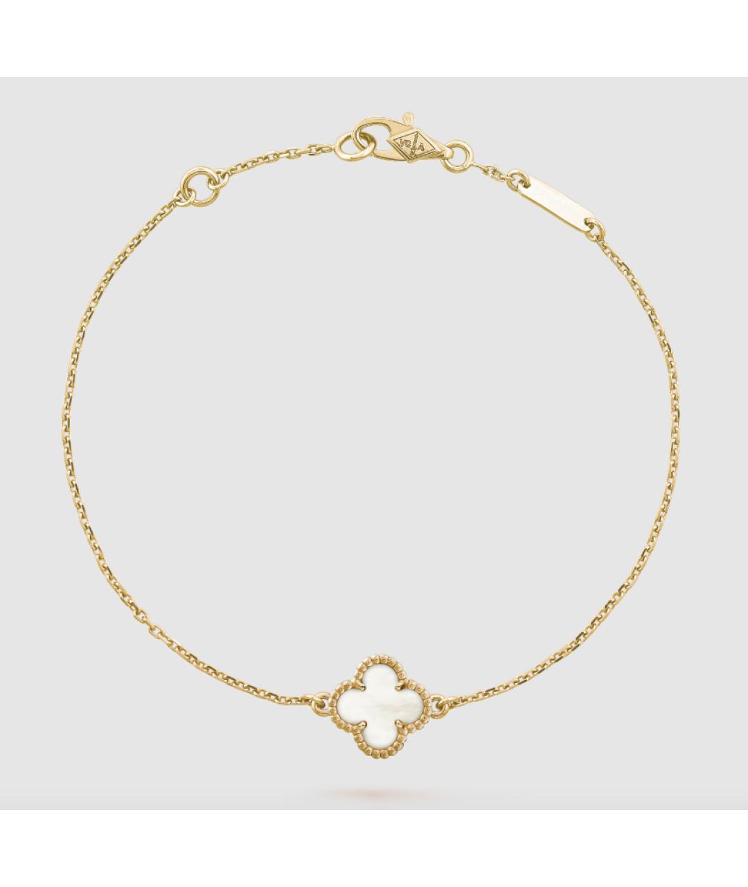 VAN CLEEF & ARPELS Белый браслет из желтого золота, фото 7