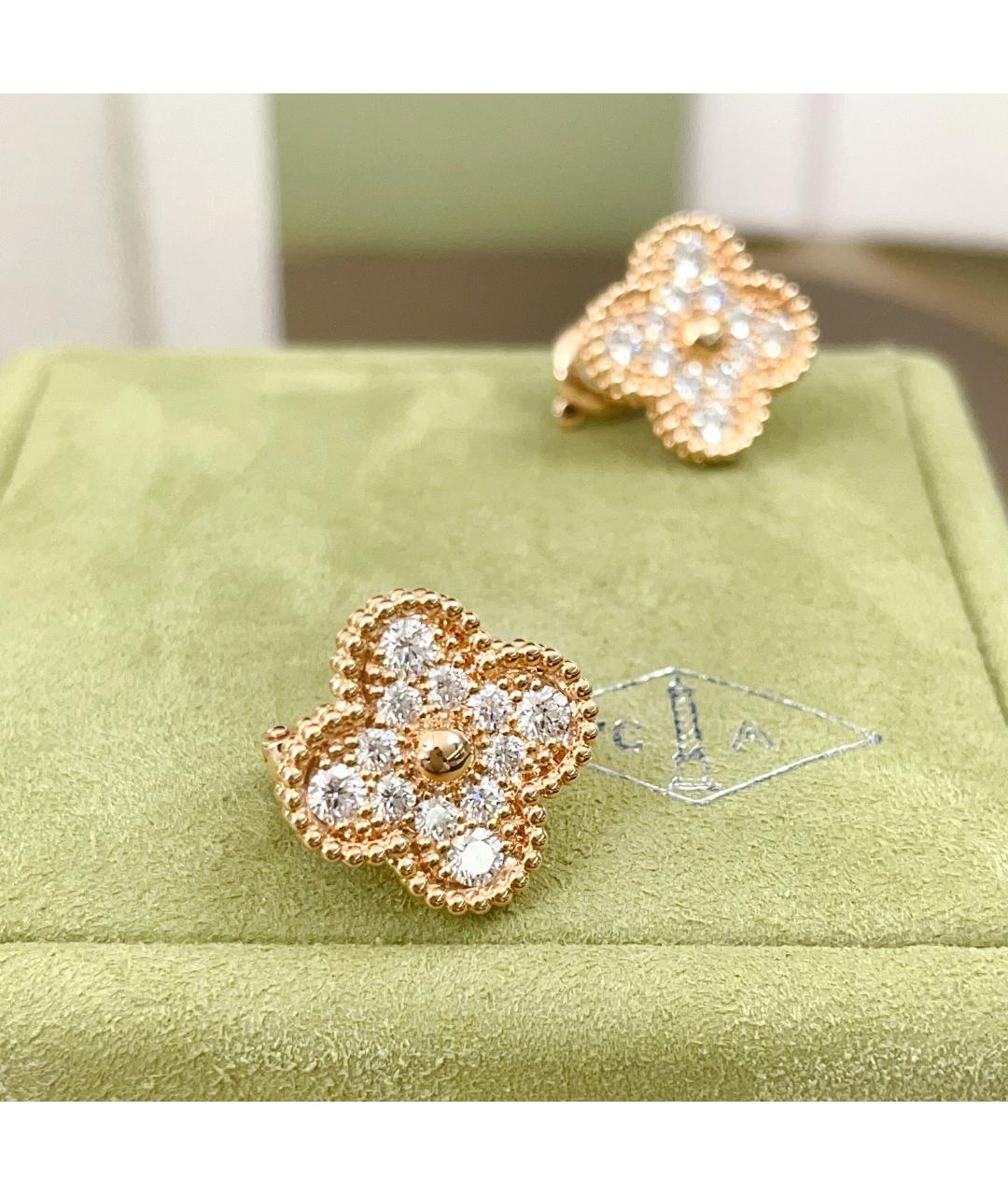 VAN CLEEF & ARPELS Золотые серьги из розового золота, фото 2