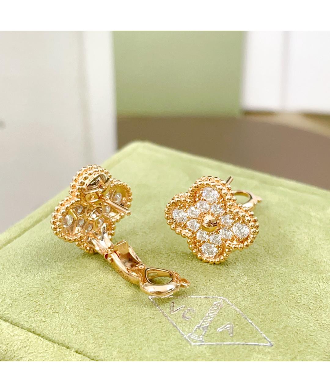 VAN CLEEF & ARPELS Золотые серьги из розового золота, фото 5