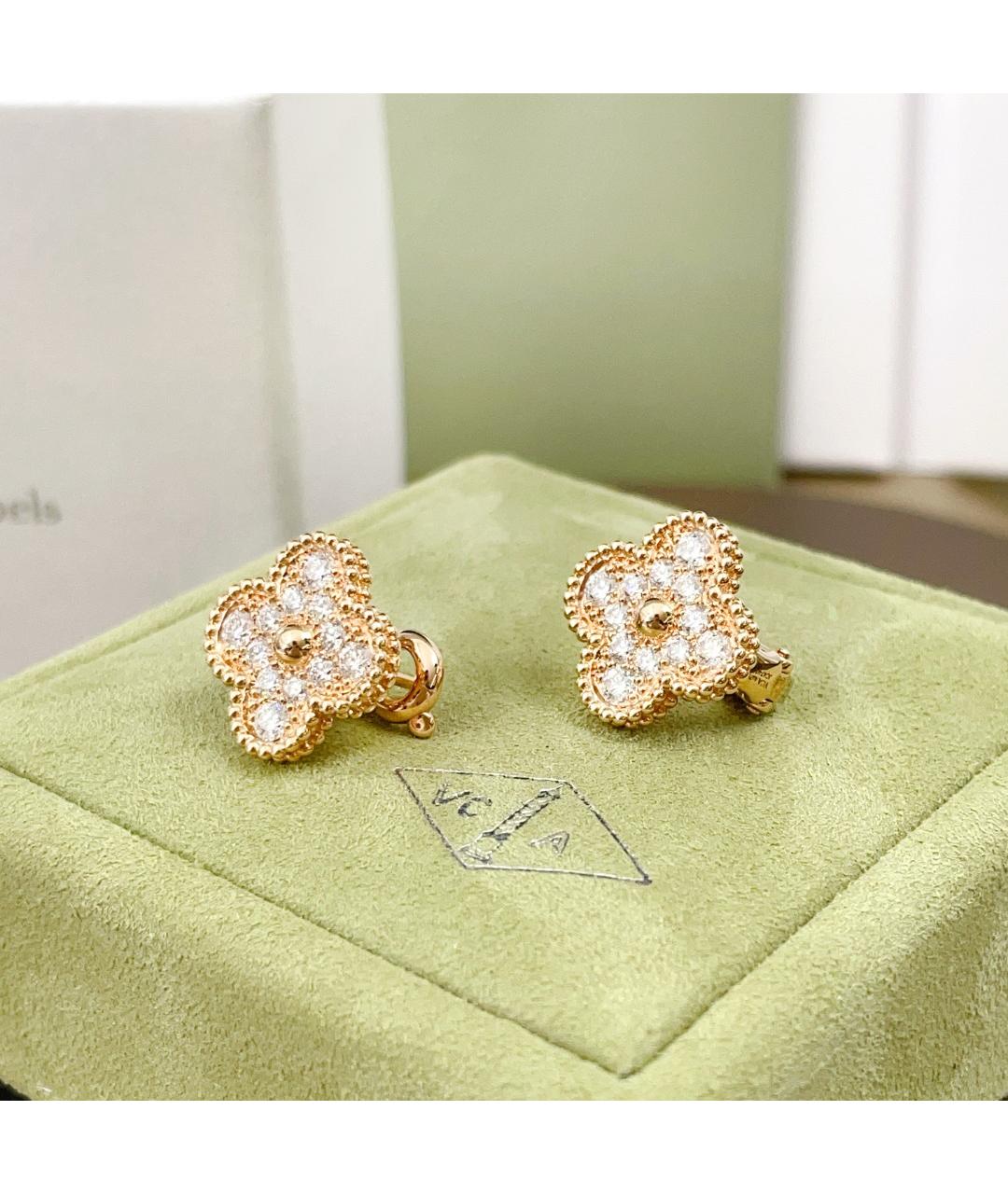 VAN CLEEF & ARPELS Золотые серьги из розового золота, фото 7