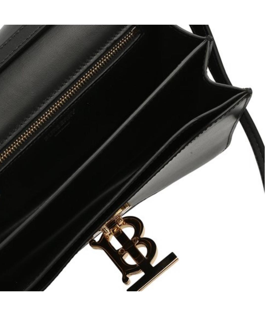 BURBERRY Черная кожаная сумка через плечо, фото 3