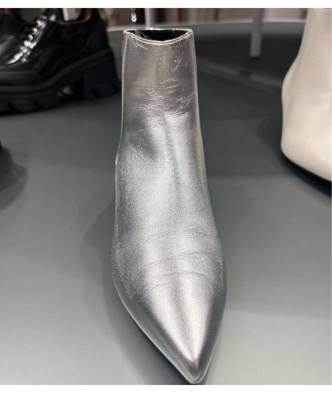 CELINE Серебряные кожаные ботильоны, фото 2