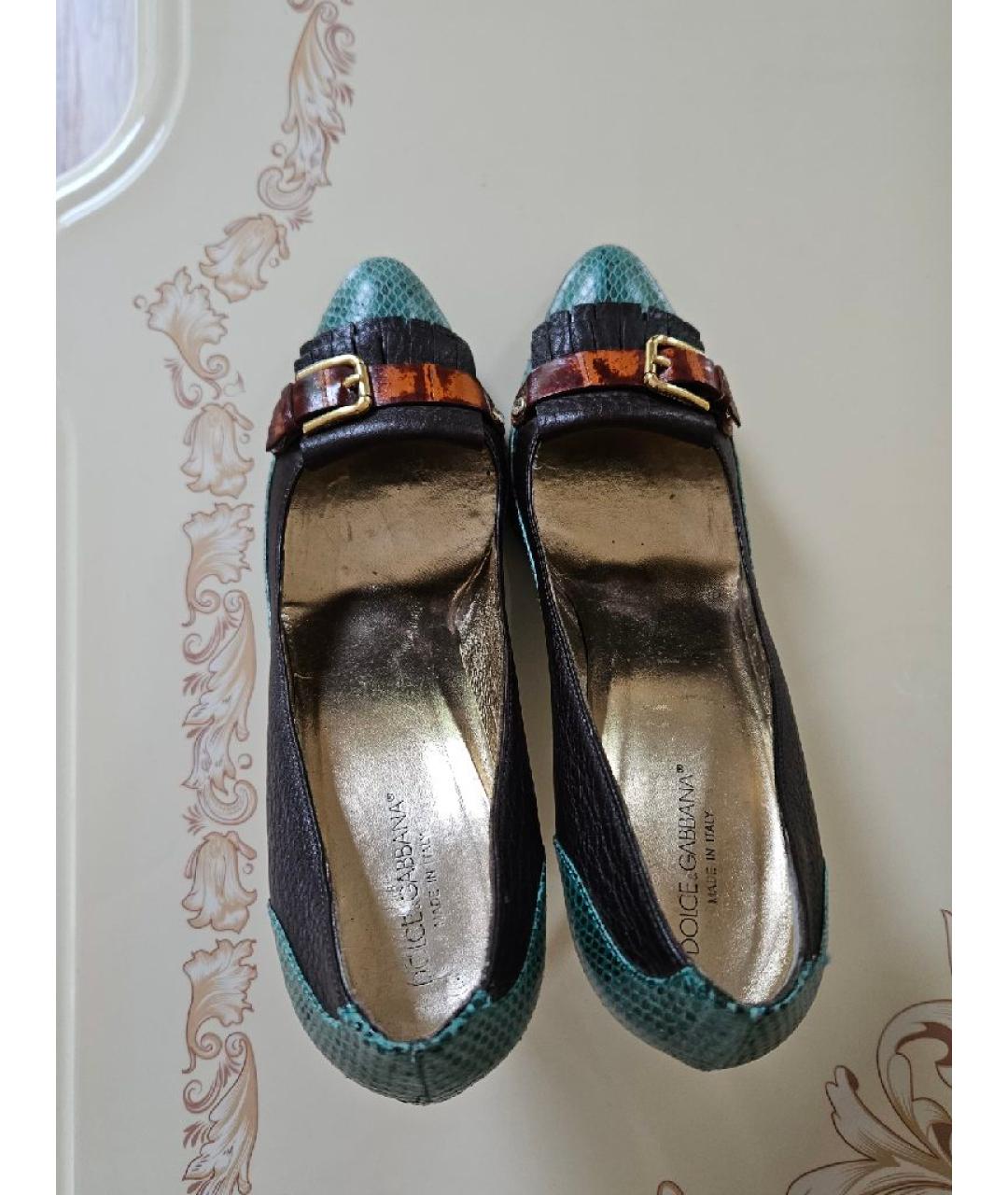 DOLCE & GABBANA VINTAGE Туфли из экзотической кожи, фото 3