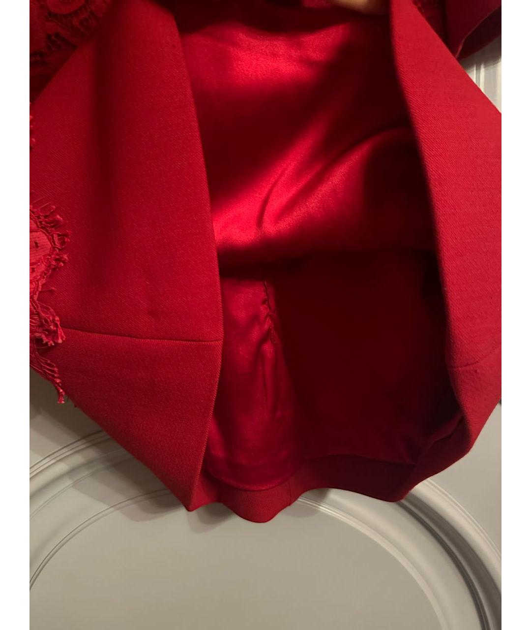 DOLCE&GABBANA Красное шерстяное коктейльное платье, фото 6