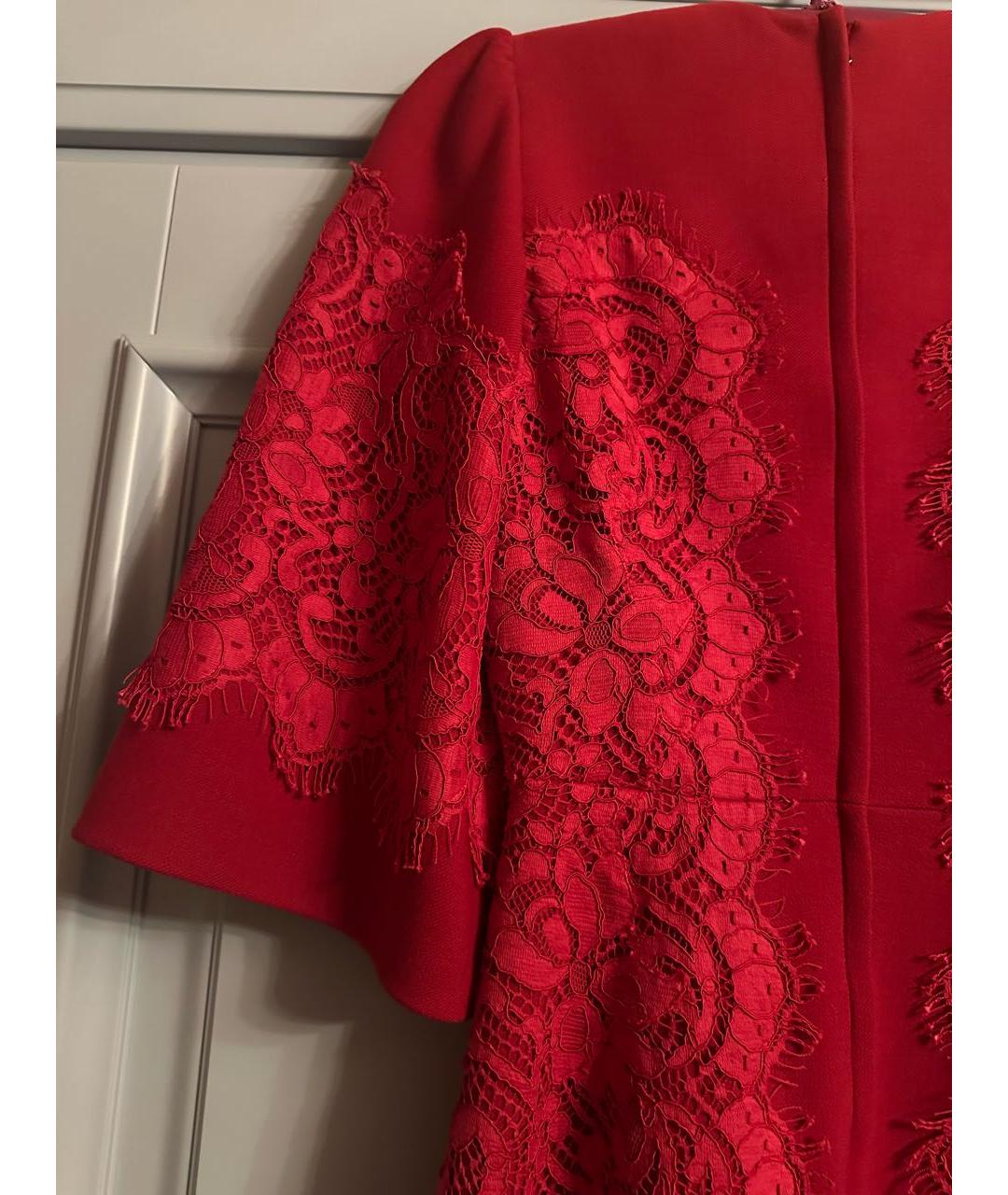 DOLCE&GABBANA Красное шерстяное коктейльное платье, фото 3