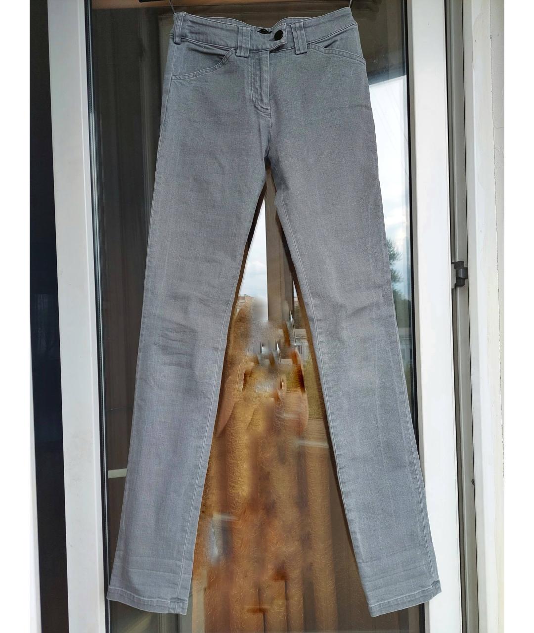 BALENCIAGA Серые хлопко-эластановые джинсы слим, фото 10