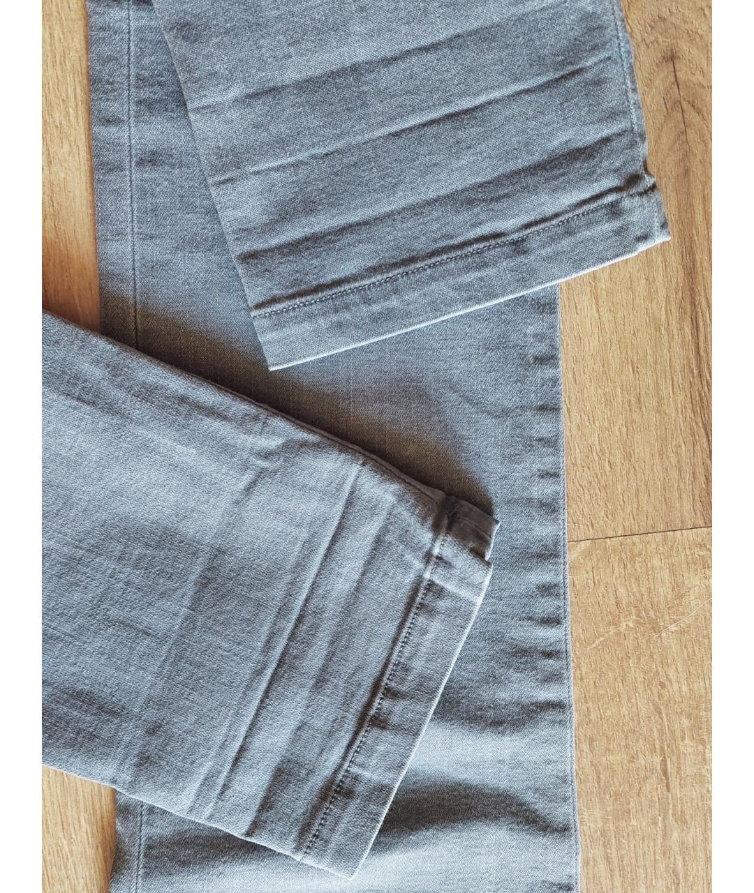 BALENCIAGA Серые хлопко-эластановые джинсы слим, фото 8