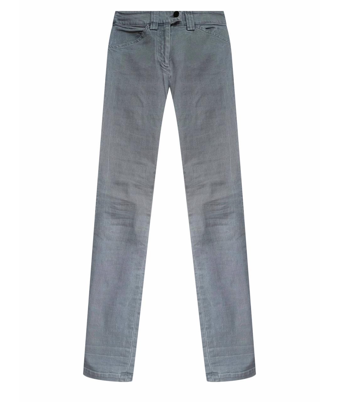 BALENCIAGA Серые хлопко-эластановые джинсы слим, фото 1