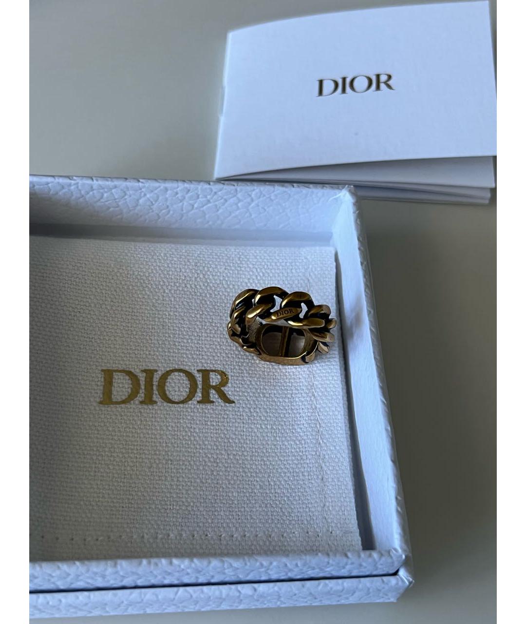 CHRISTIAN DIOR Коричневое латунное кольцо, фото 2