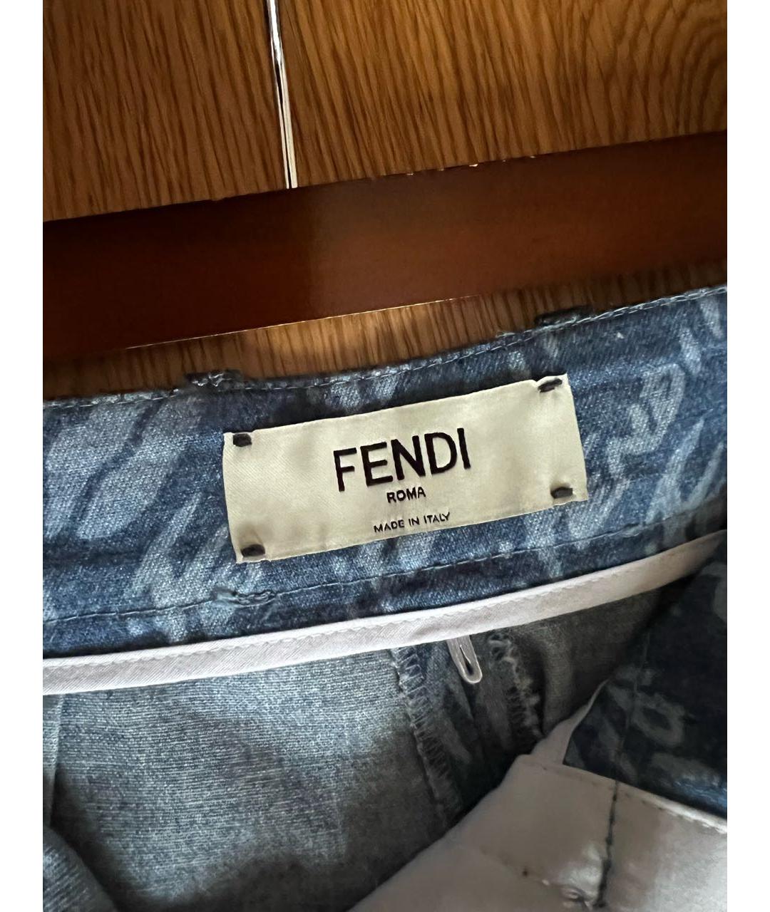 FENDI Темно-синие брюки широкие, фото 2