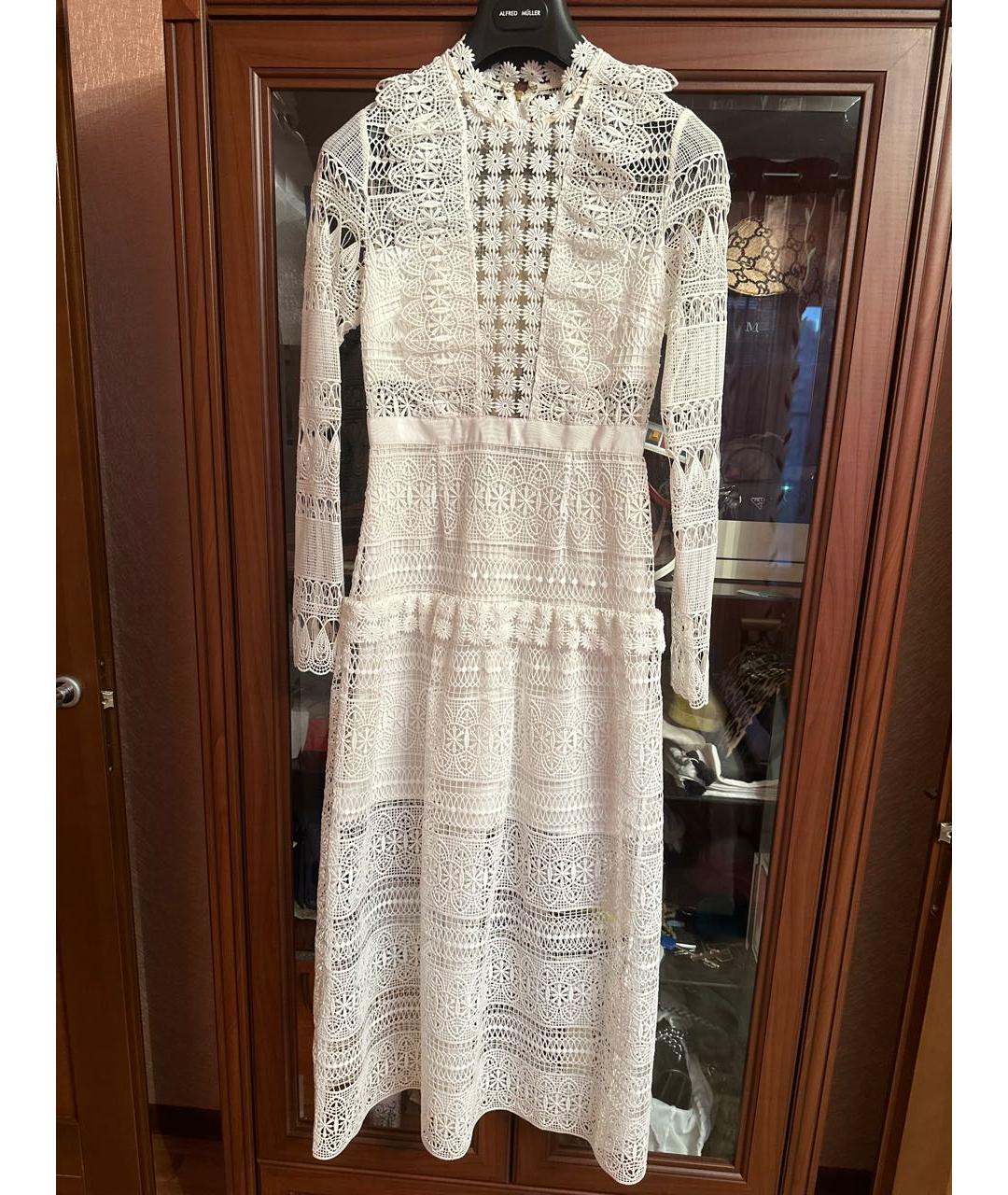 SELF-PORTRAIT Белое полиэстеровое платье, фото 7
