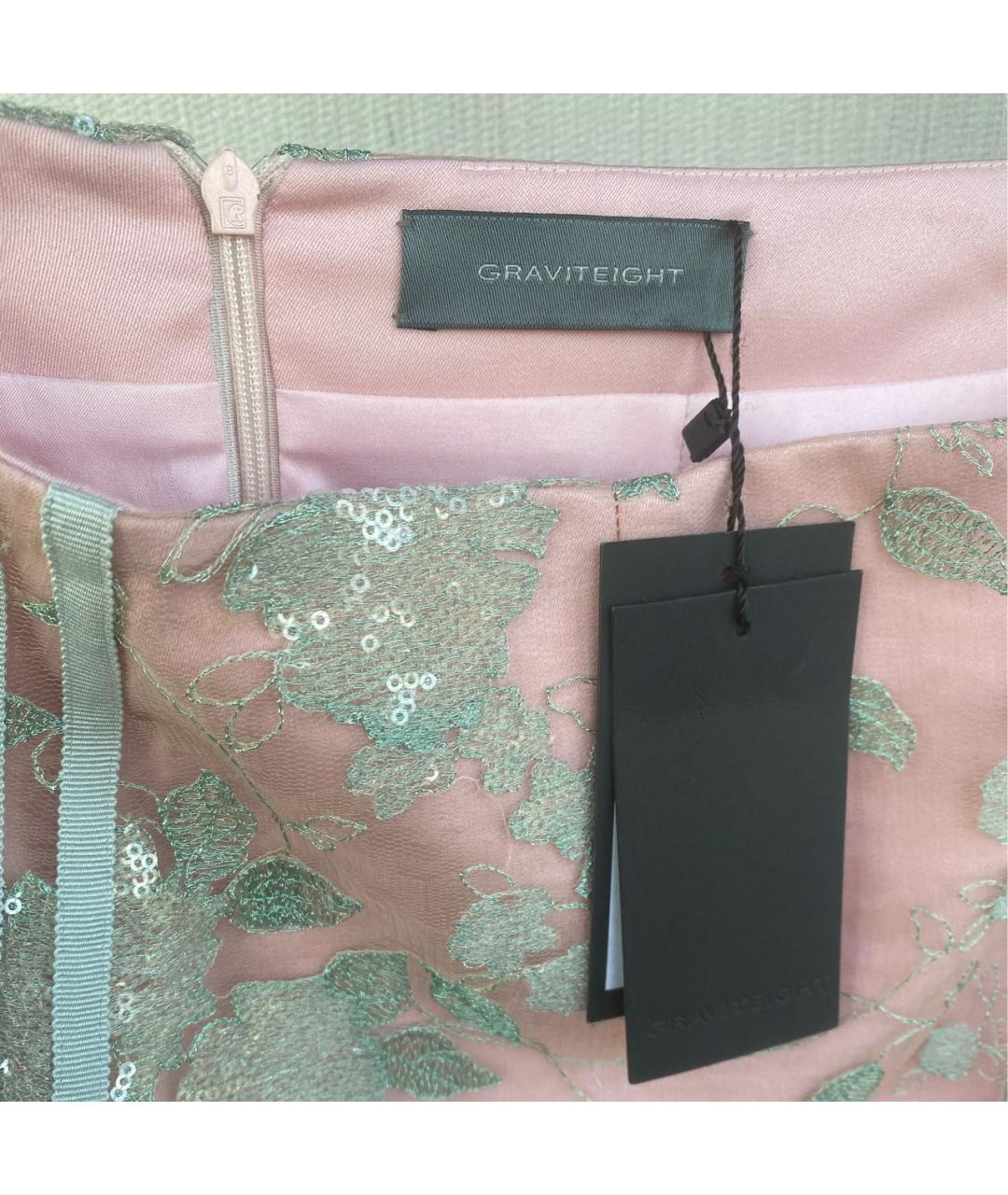 GRAVITEIGHT Розовая кружевная юбка миди, фото 4