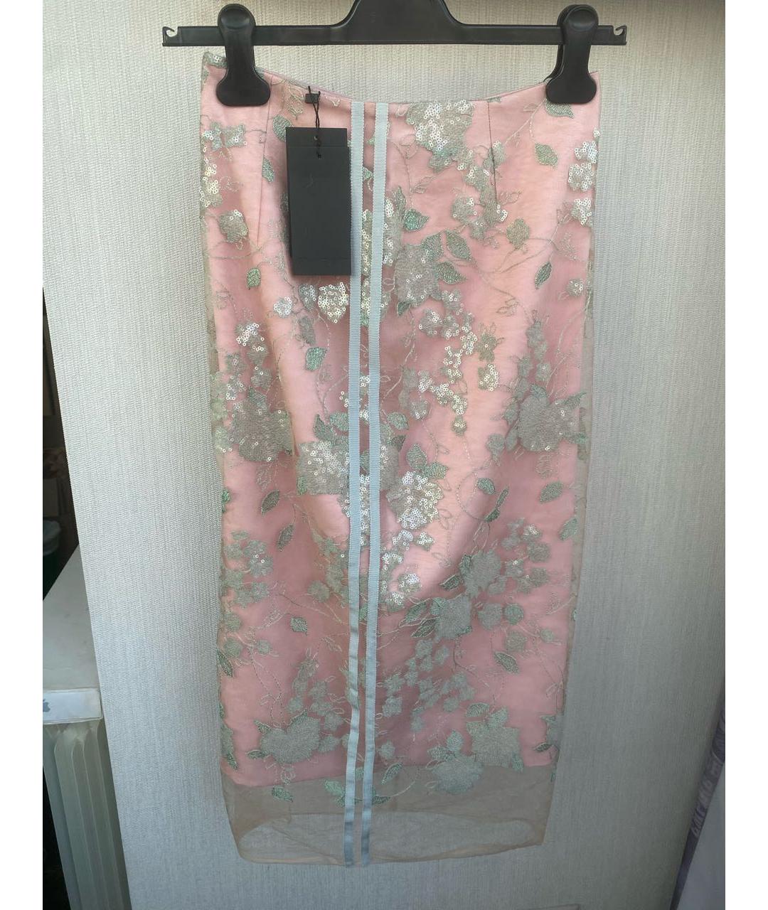 GRAVITEIGHT Розовая кружевная юбка миди, фото 3