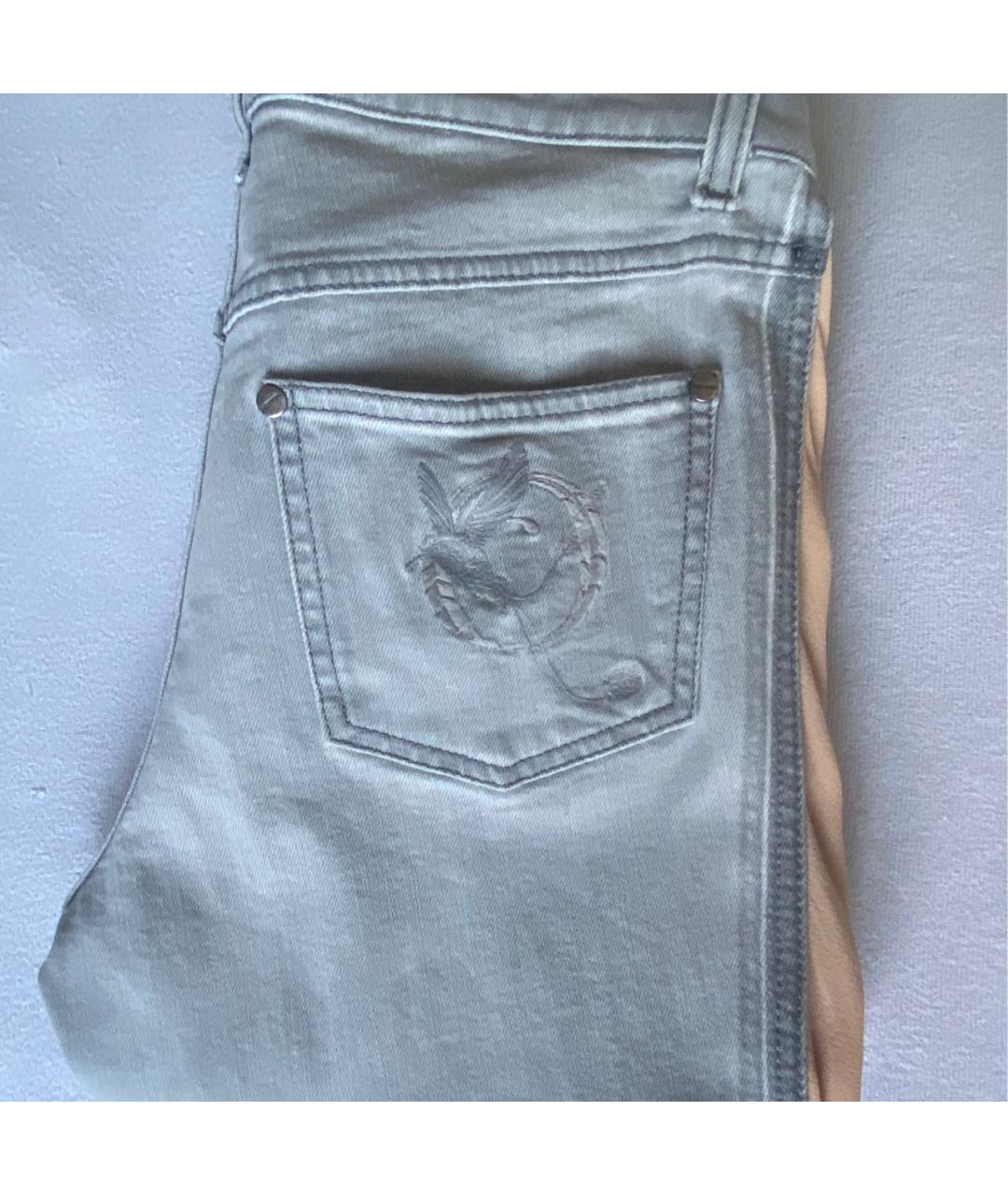 ALEXANDER MCQUEEN Антрацитовые хлопко-эластановые джинсы слим, фото 4