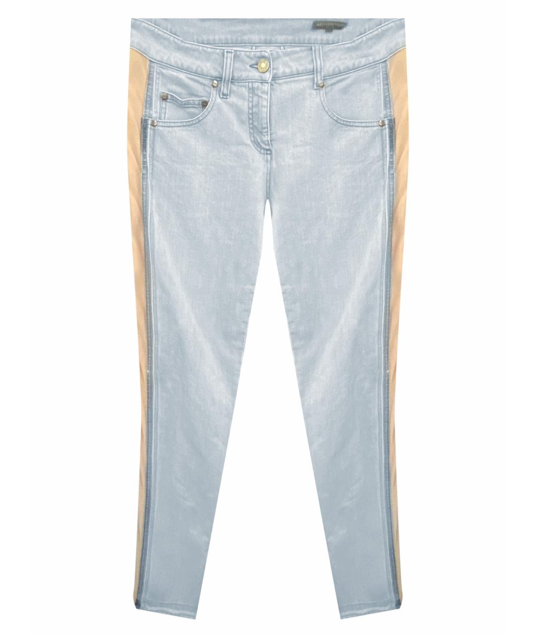 ALEXANDER MCQUEEN Антрацитовые хлопко-эластановые джинсы слим, фото 1