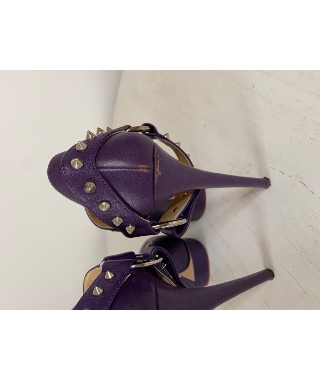 CHARLOTTE OLYMPIA Фиолетовые кожаные туфли, фото 9