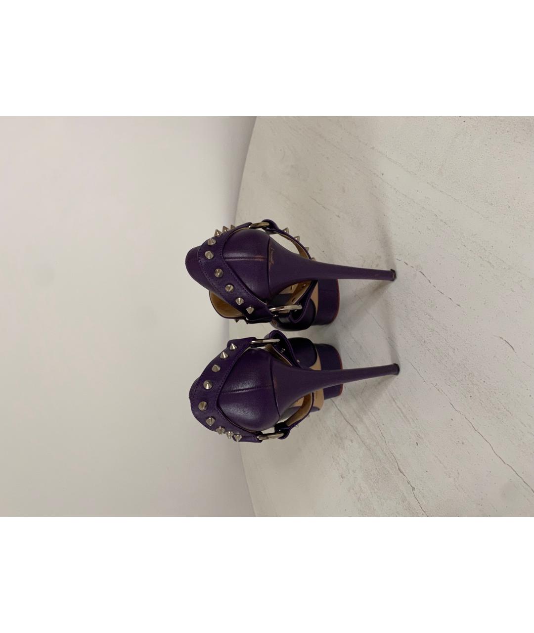 CHARLOTTE OLYMPIA Фиолетовые кожаные туфли, фото 4