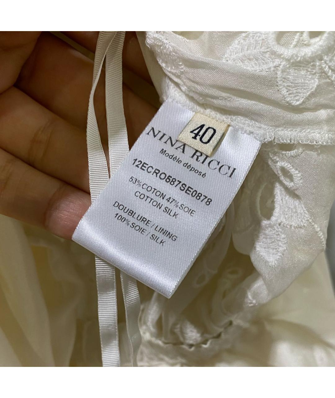 NINA RICCI Белое коктейльное платье, фото 4