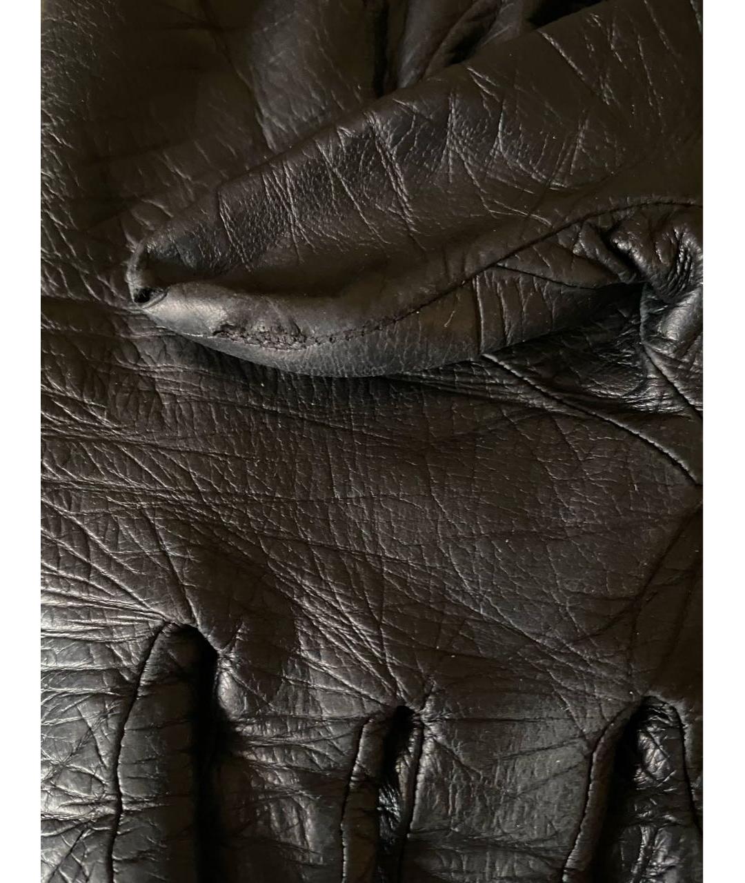 CHANEL PRE-OWNED Черные кожаные перчатки, фото 6