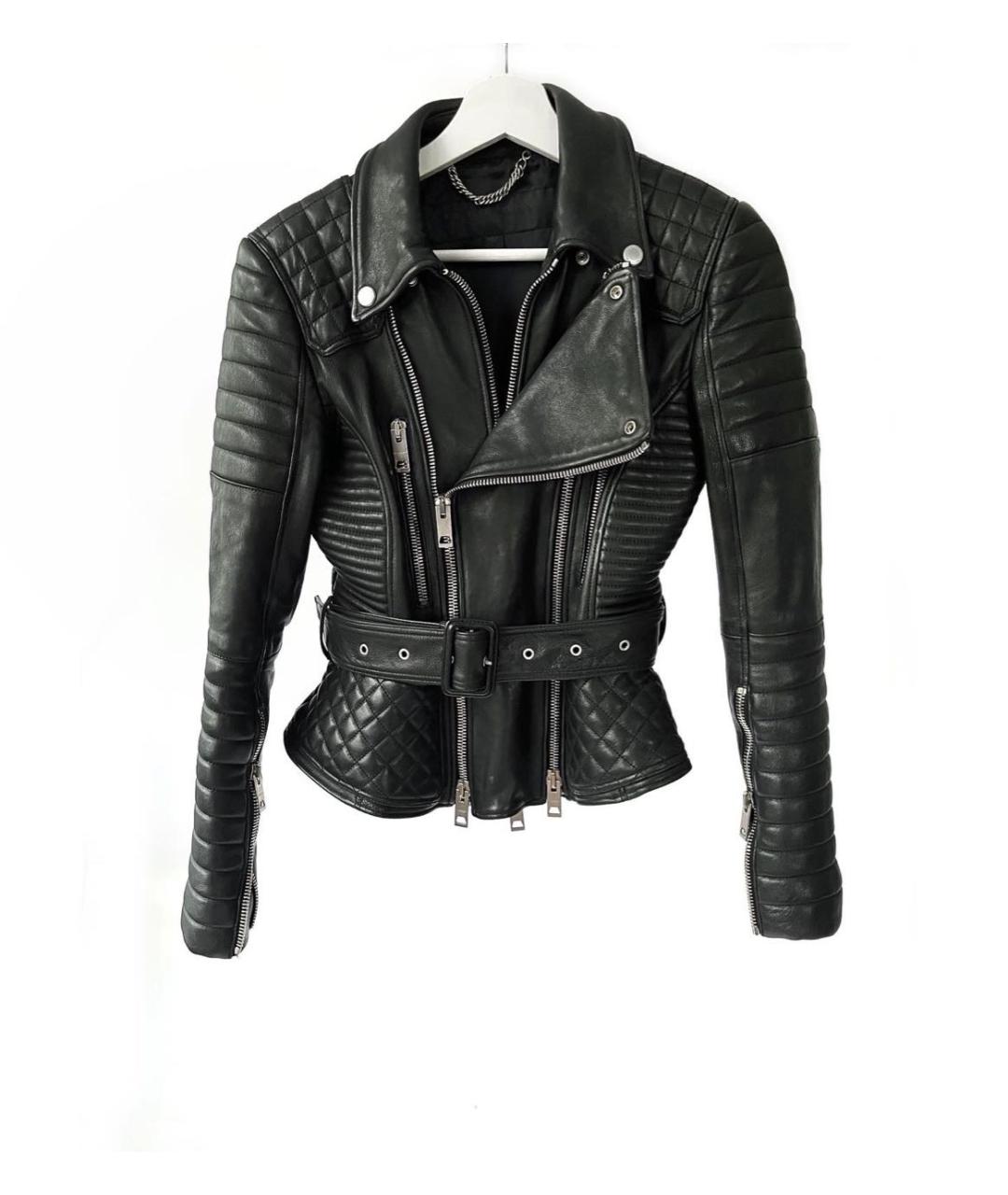 BURBERRY Черная кожаная куртка, фото 9