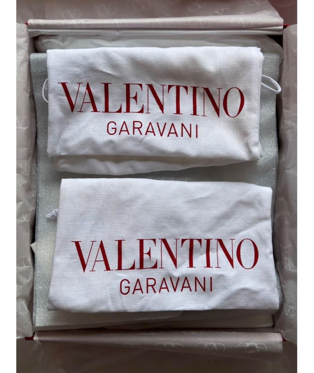 VALENTINO Черные кожаные босоножки, фото 5