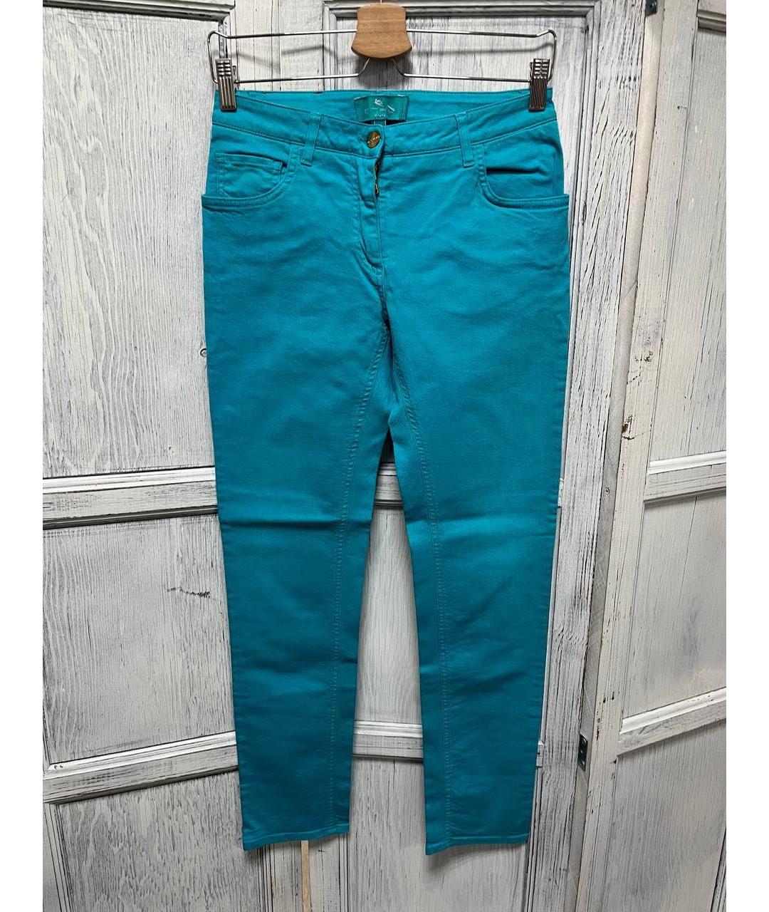 ETRO Бирюзовые прямые джинсы, фото 4