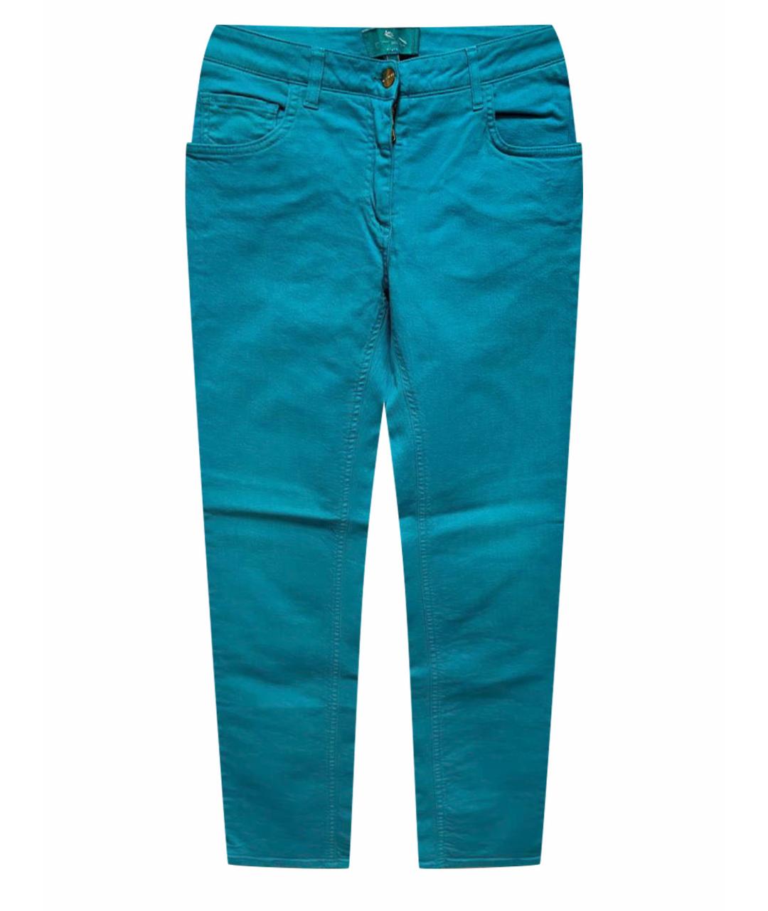 ETRO Бирюзовые прямые джинсы, фото 1