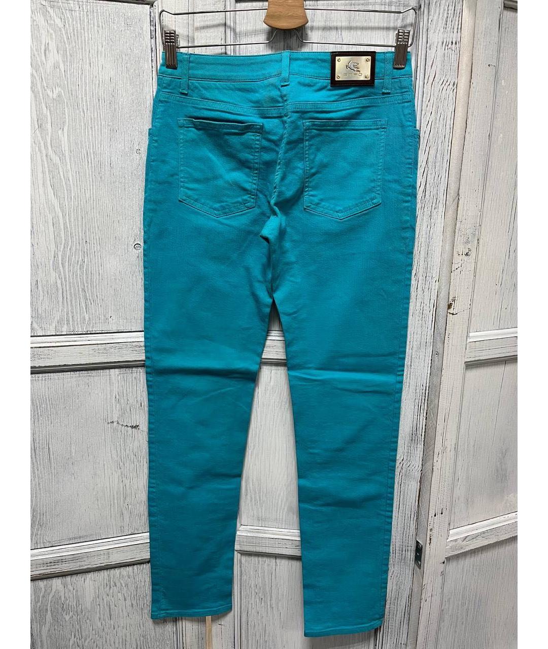 ETRO Бирюзовые прямые джинсы, фото 2
