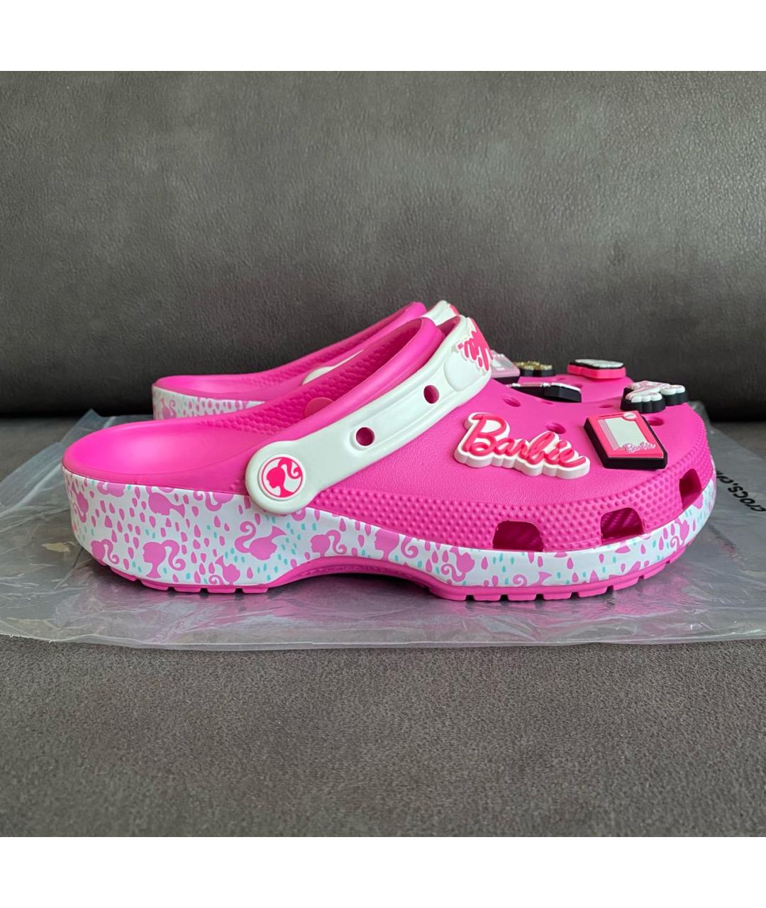 CROCS Фуксия резиновые мюли, фото 4