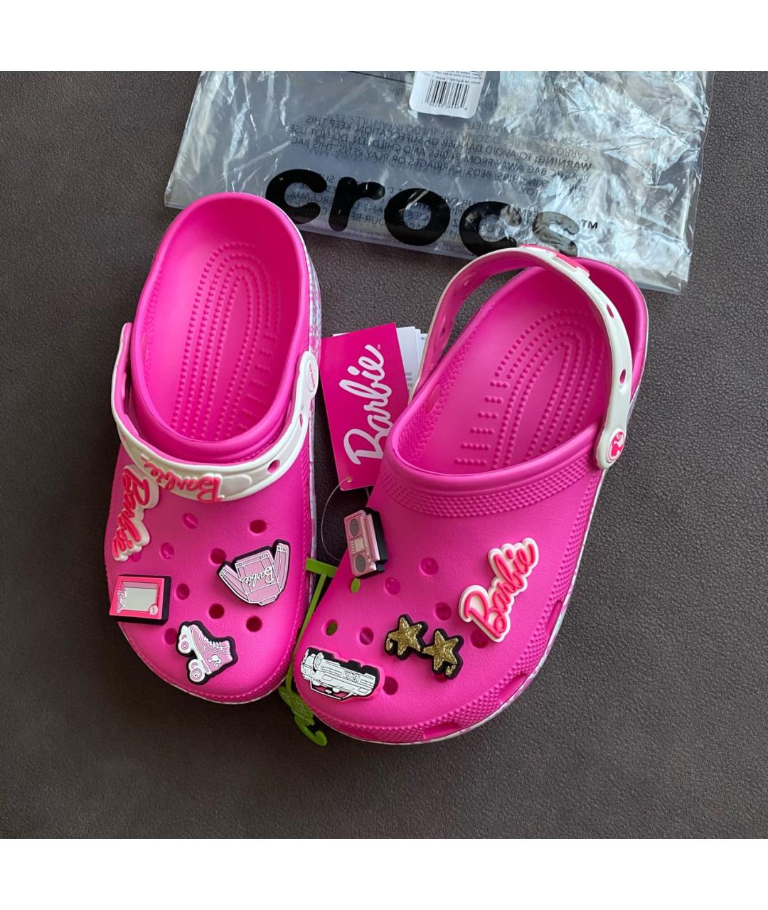 CROCS Фуксия резиновые мюли, фото 5