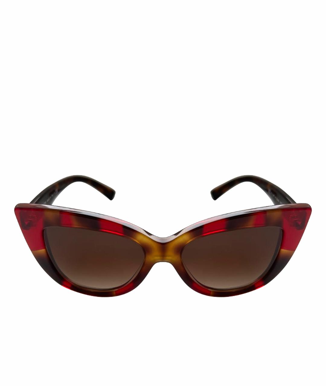 VALENTINO Бордовые пластиковые солнцезащитные очки, фото 1