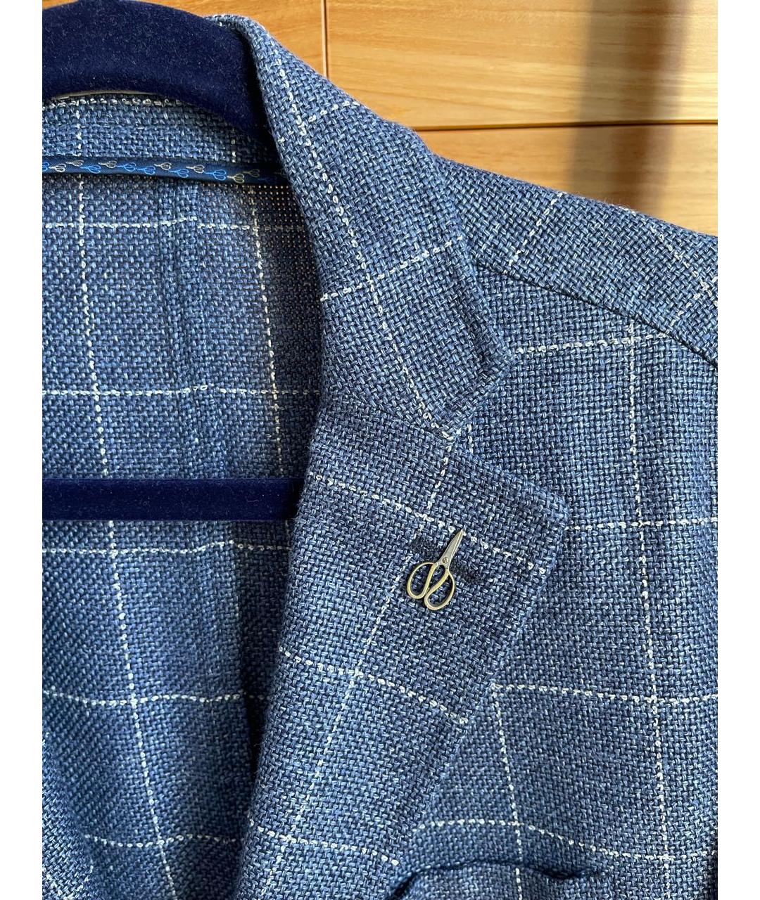 PAOLONI Синий льняной пиджак, фото 4