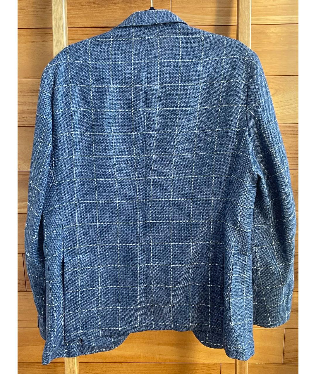 PAOLONI Синий льняной пиджак, фото 2