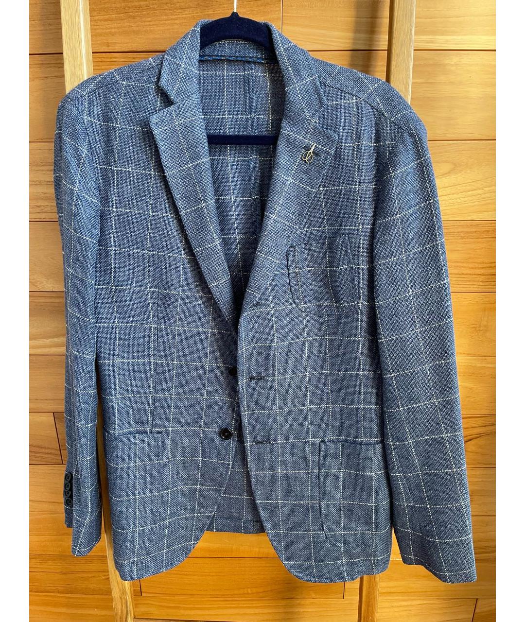 PAOLONI Синий льняной пиджак, фото 6